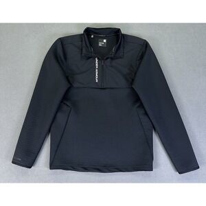 Under Armour Quarter Zip Mens Small Black Performance Golf Storm Evolution